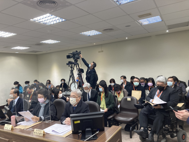 監察院陳菊院長偕同監察委員於111年1月12日下午觀摩國民法官模擬法庭