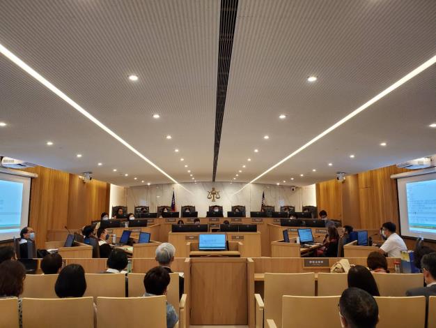 國民法官模擬法庭審理現場。