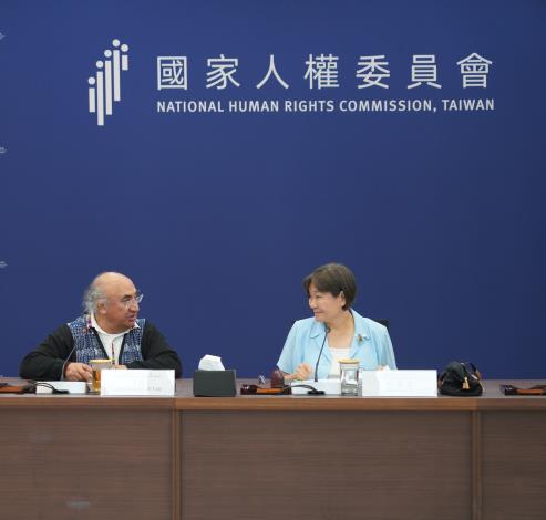 國家人權委員會副主任委員紀惠容與卡利大使會談。