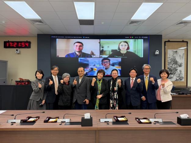 國家人權委員會與監察院相關人員及與會來賓線上同框合影留念