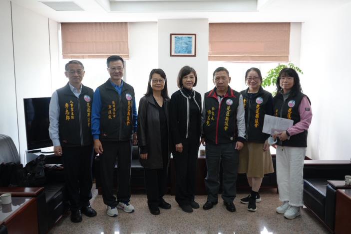 監察委員葉宜津、王美玉巡察花蓮縣議會，拜會花蓮縣議會陳秘書長德惠