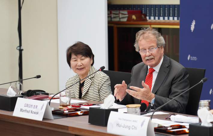 兩公約國際審查委員會主席 Manfred Nowak 與 Heisoo Shin 與國家人權委員會交流
