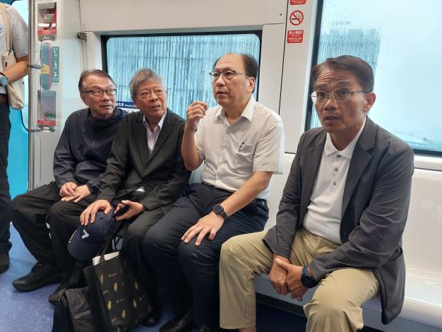 監察委員林盛豐、趙永清115年6月12日實地巡察新北市捷運三鶯線，瞭解通車時程規劃，並與秘書長邱敬斌、捷運局局長李政安進行意見交流