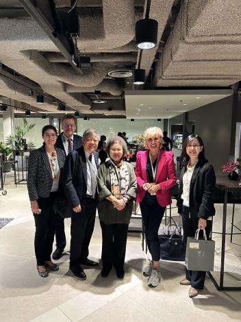 CY delegation meets with IOI Secretary General and Austrian Ombudsperson Gaby Schwarz (second right) at the IOI World Conference  