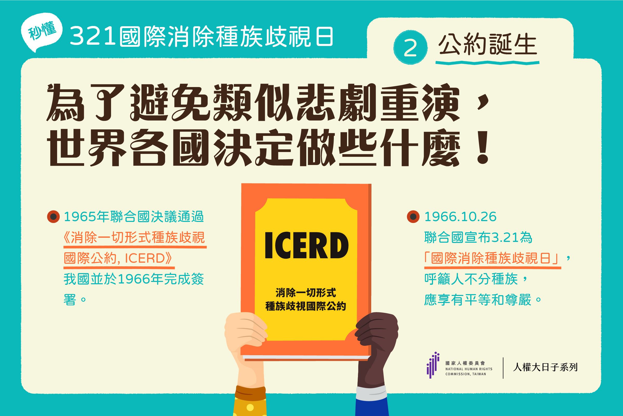 人權大日子 秒懂321 國際消除種族歧視日